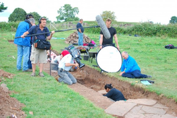 Raksha and Time Team digging at Caerleon