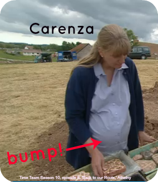 Carenza Lewis, with bump!