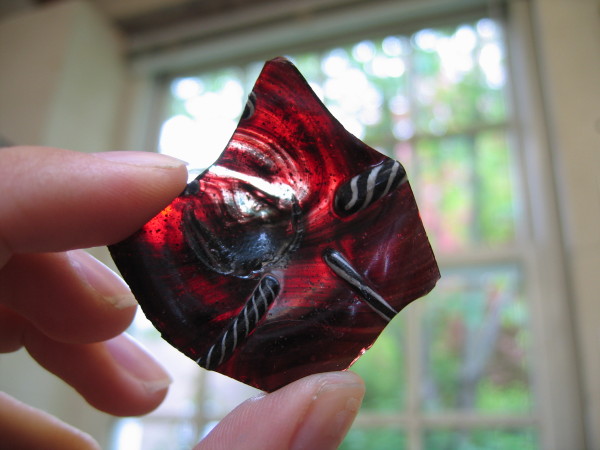 Deep Red Anglo Saxon Sherd