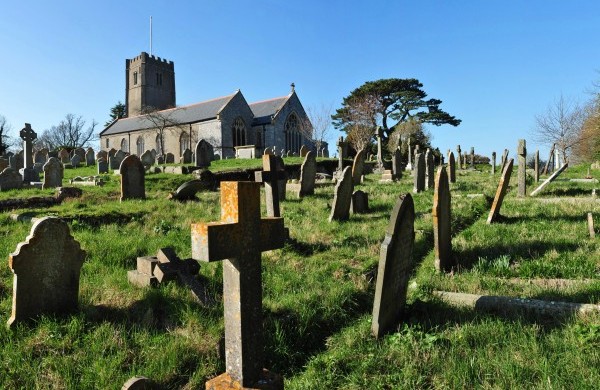 All Saints Church Highweek from the graveyard