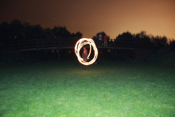 Flag Fen Fire Poi