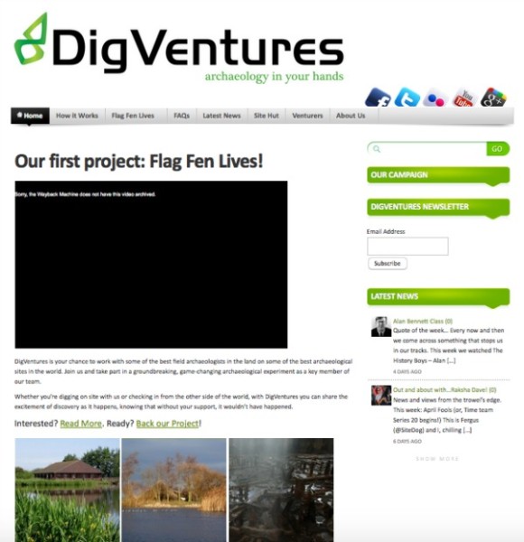 Our first website Flag Fen