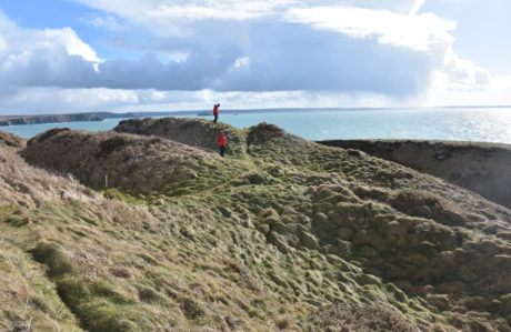 A ground view of Caerfai Promontory Fort