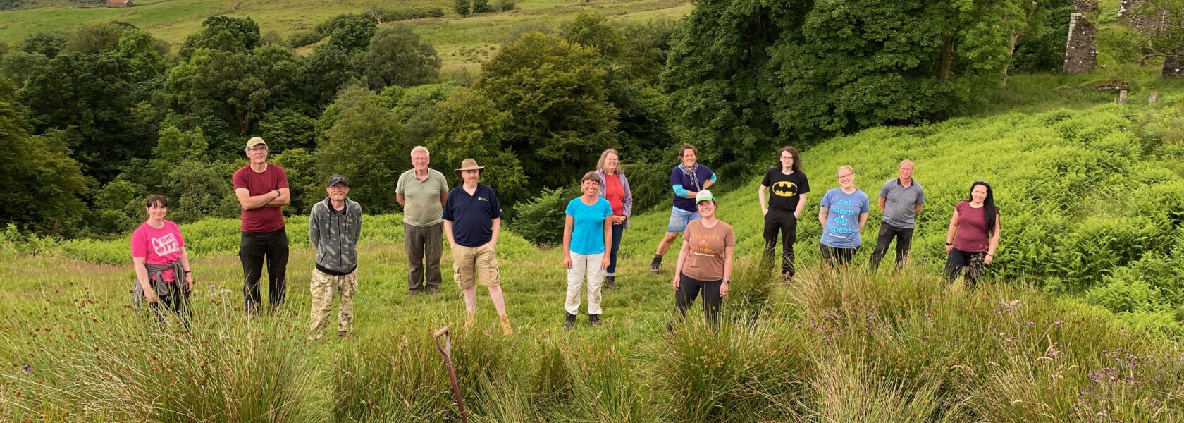 Our dig team at Glengarnock Castle
