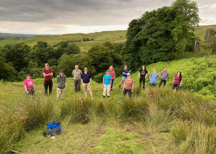 Our dig team at Glengarnock Castle
